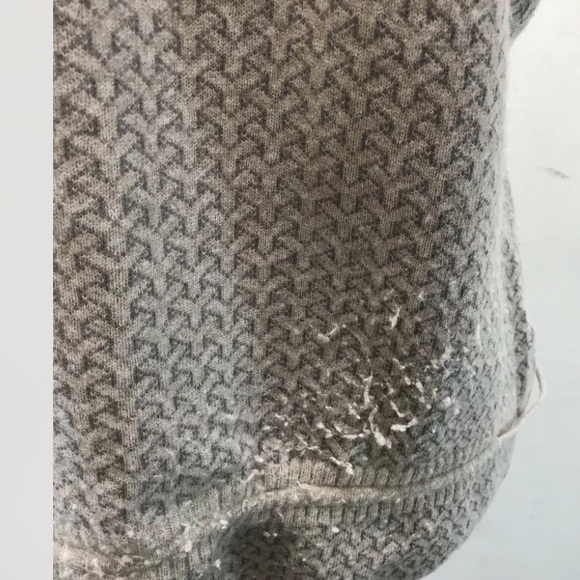 Lacoste Sleeveless Brown Geometric Sweater 44 Women Wool Cotton Draw String - Picture 7 of 12